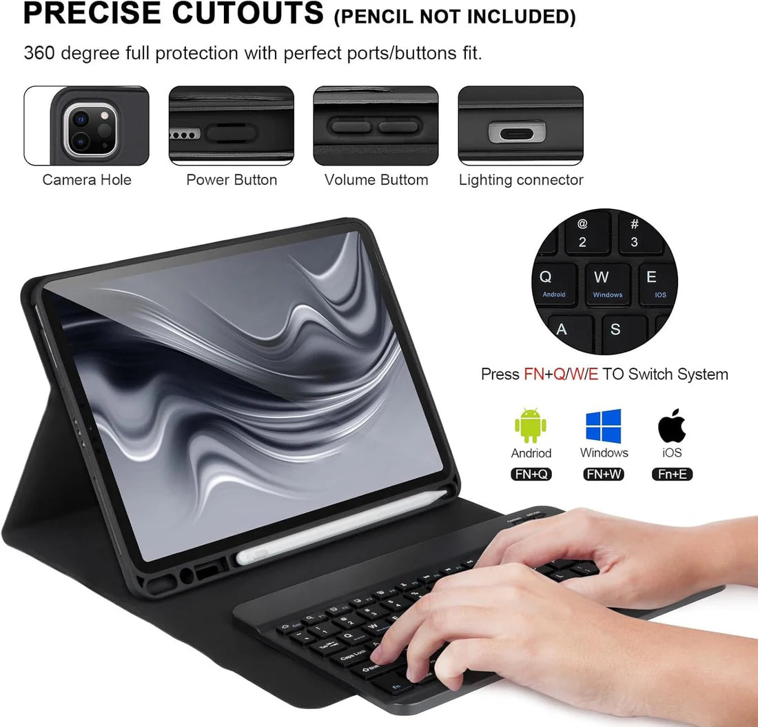 Detachable Bluetooth Keyboard  For iPad Air 13 2024 / 2025 Black