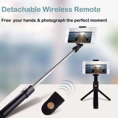 selfie stick and tripod
