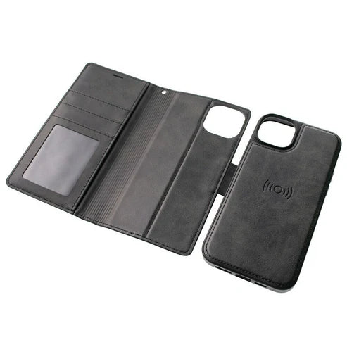 iPhone 17 pro Max magnetic detachable leather Wallet Case iPhone 17 Pro Max Black