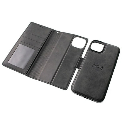 iPhone 17 pro Max magnetic detachable leather Wallet Case iPhone 17 Pro Max Black