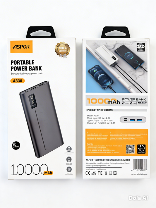 Power Bank 10000mAh for iphones, Samsung, oppo all other brands