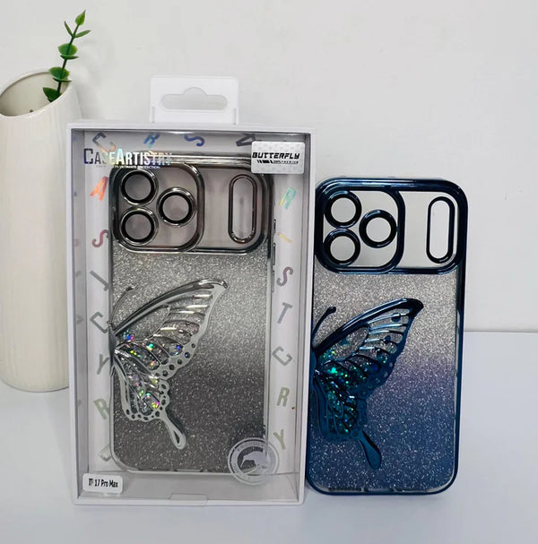iPhone 17 Pro Max Sparkle Collection Butterfly Case For iPhone 17 Pro Max